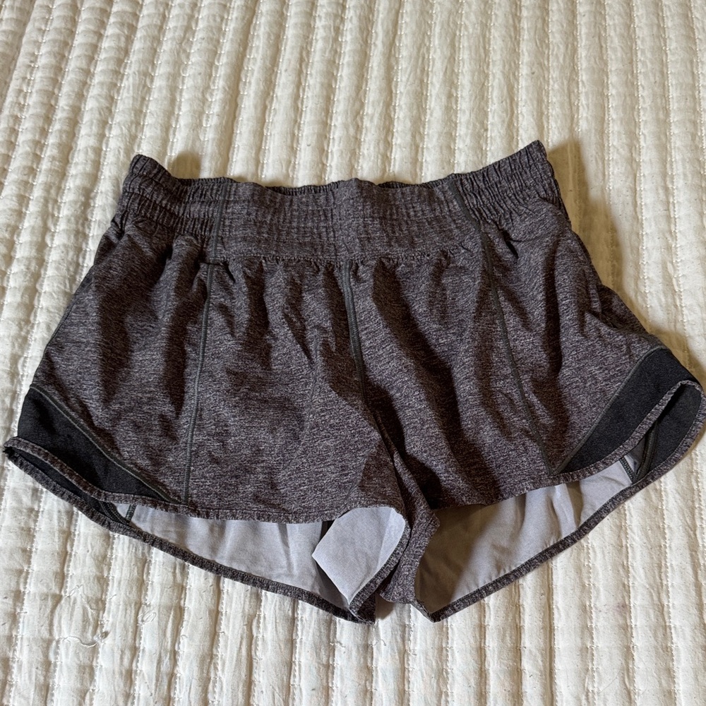 Grey Lululemon shorts size 4 high rise